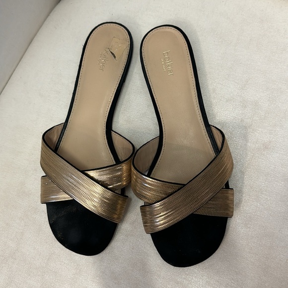 Botkier NY Black & Gold Slides - Picture 3 of 4